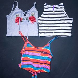 LF Tops - LF, Urban Outfitters Crop Tops Embroidered Flowers LF Tops - LF, Urban Outfitters Crop Tops Embroidered Flowers